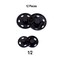 12 Pieces Black Sew On Metal Snap Buttons Two-Part Closure 1/2 Inch